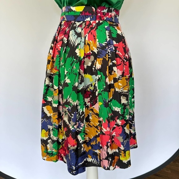 J. Crew Multicolor Silk Skirt, Size 00 - Picture 3 of 10